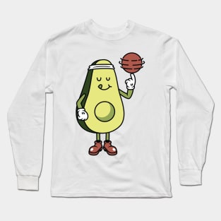 Avocado Playing Ball Long Sleeve T-Shirt